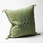 Sage green Moroccan sabra pillow