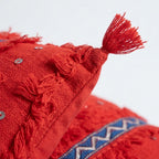Red Sequin Moroccan pillow cover, detail photo 5