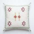 Ivory Moroccan sabra cactus silk pillow cover, 50x50 cm