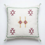 Ivory Moroccan sabra cactus silk pillow cover, 50x50 cm