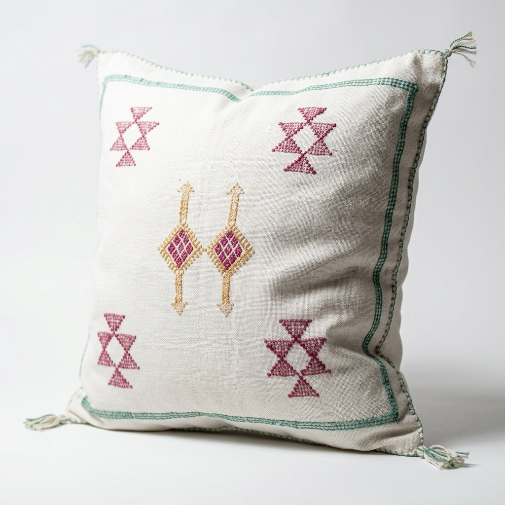 Ivory Moroccan sabra pillow