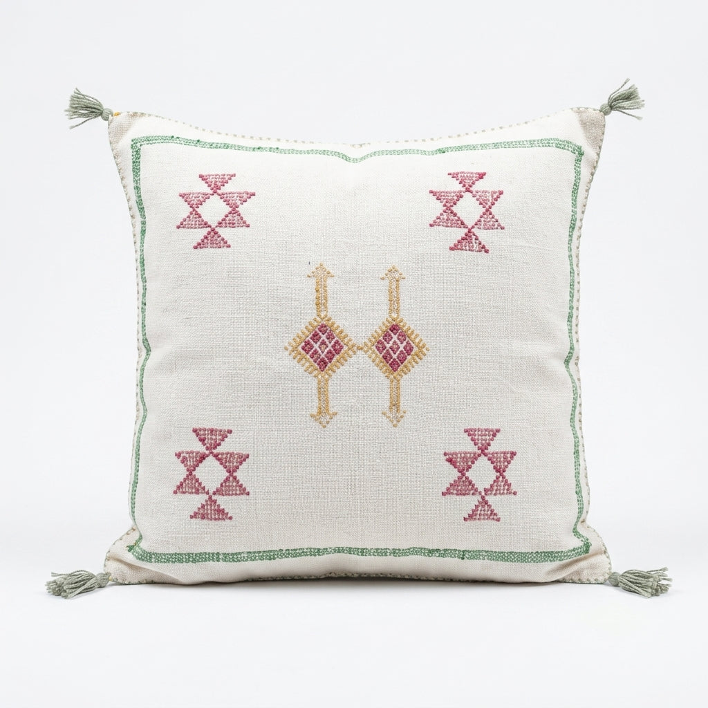 Ivory Moroccan sabra pillow