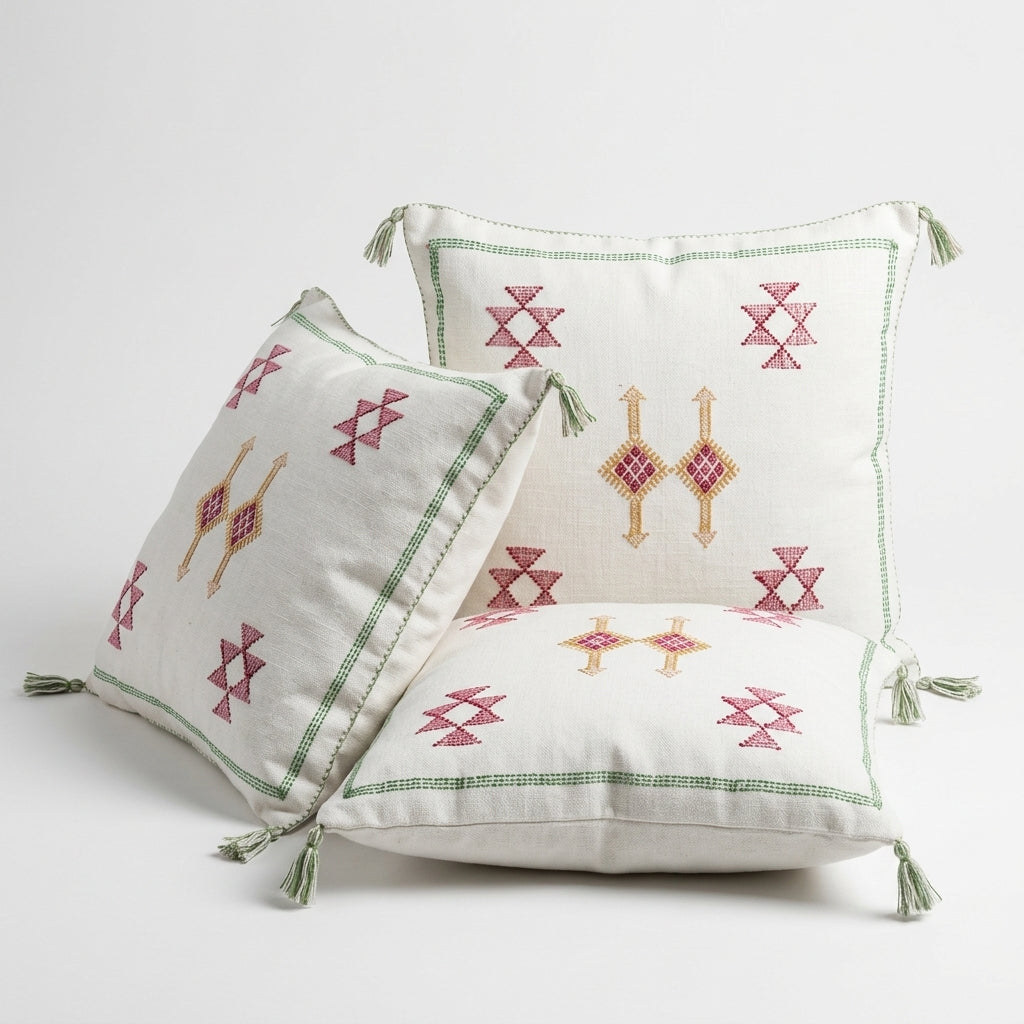 Ivory Moroccan sabra pillow