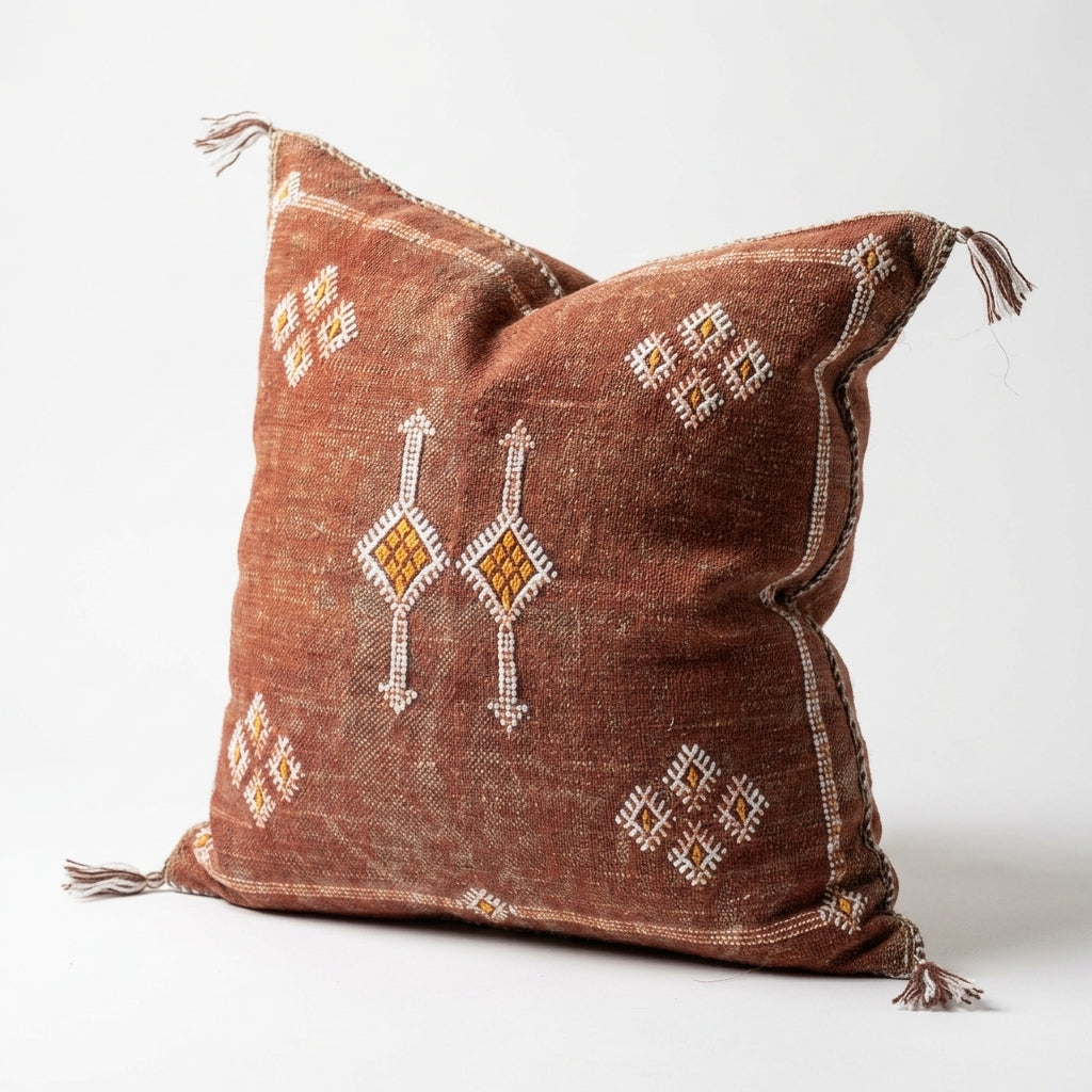 Terracotta Moroccan sabra pillow