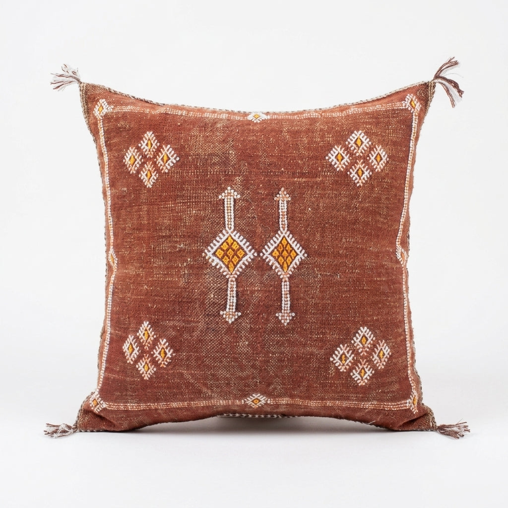 Terracotta Moroccan sabra pillow