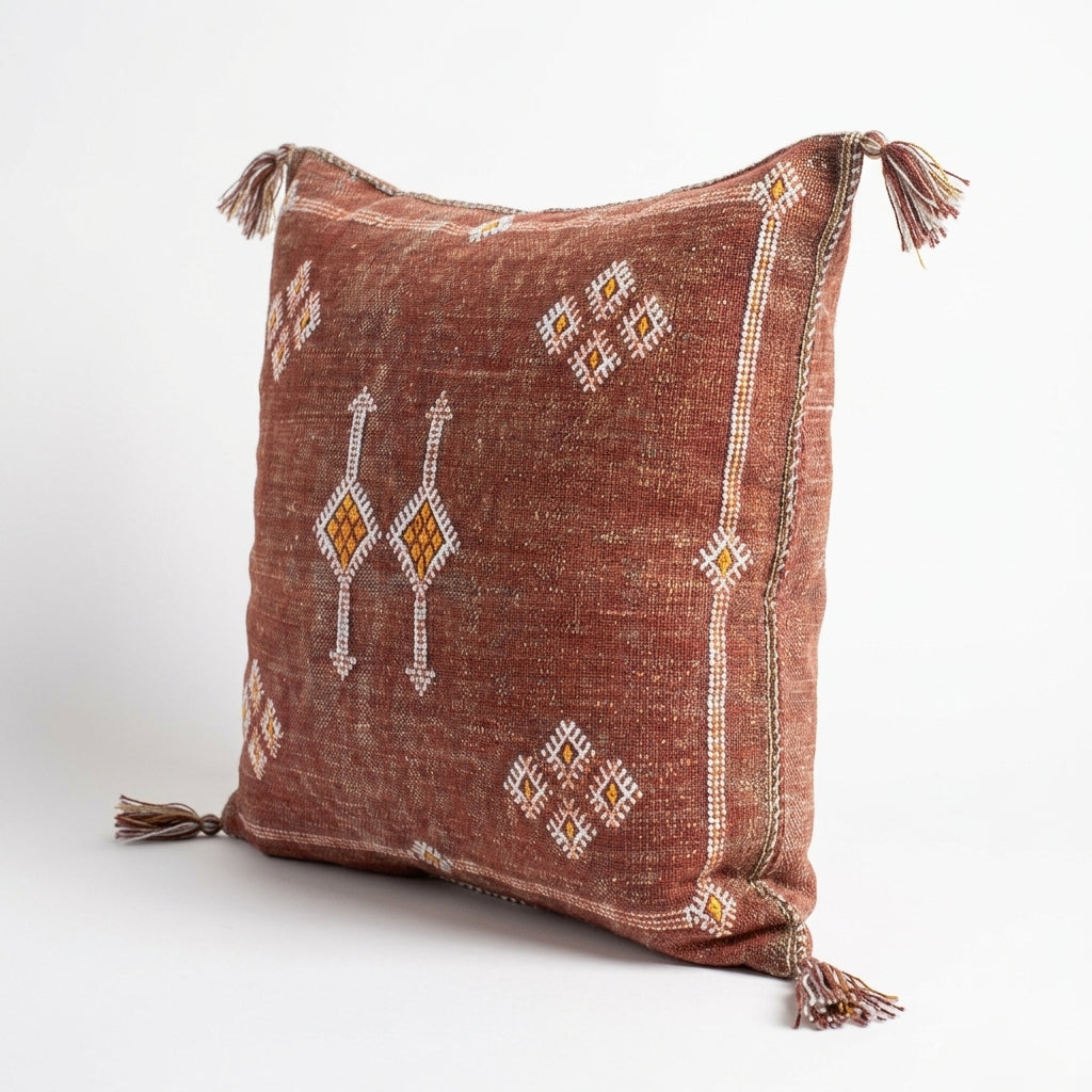 Terracotta Moroccan sabra pillow