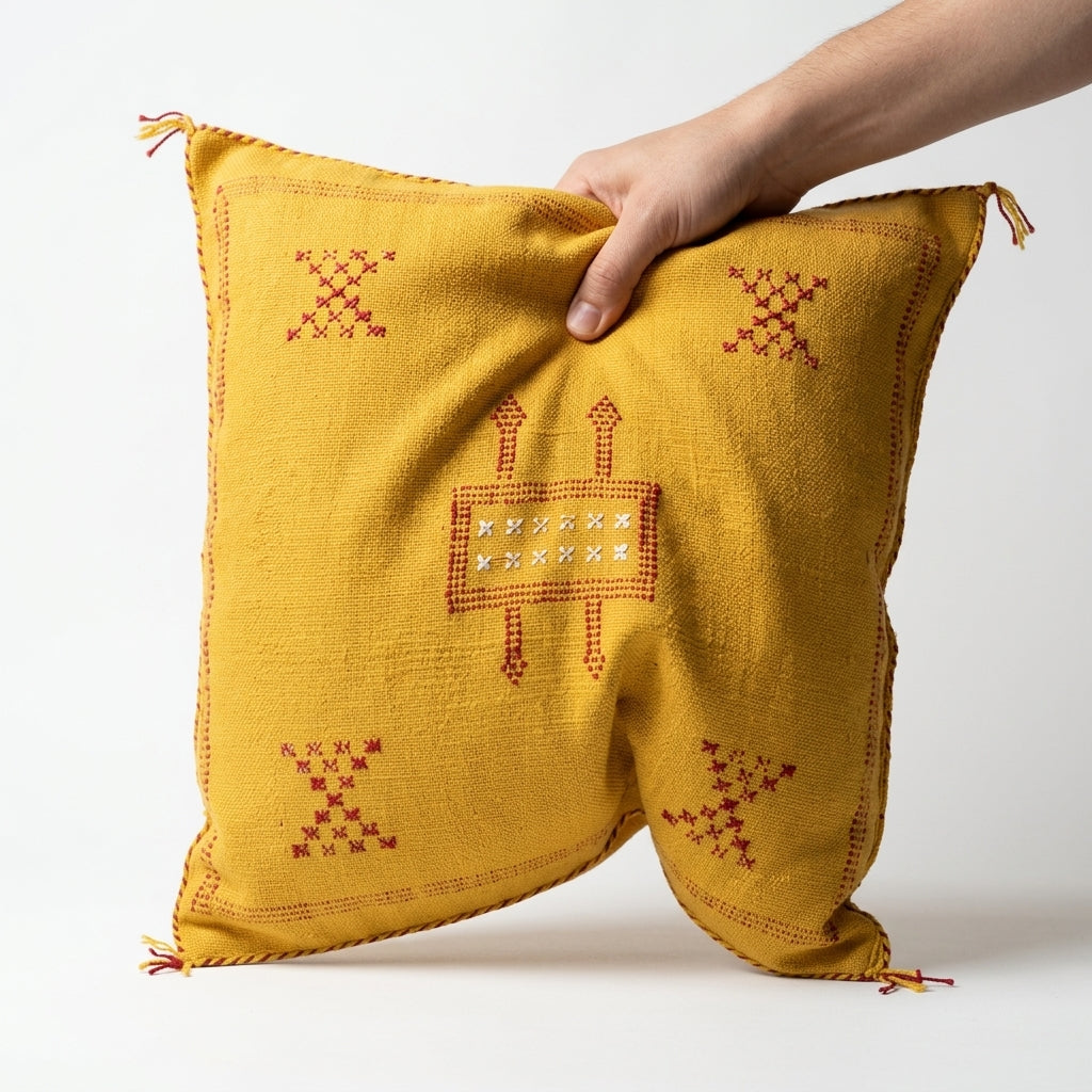 Mustard Moroccan sabra pillow