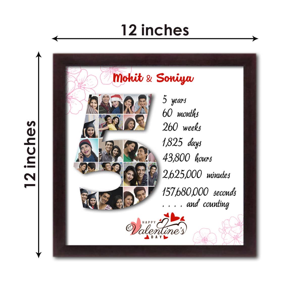 Photo Number Collage photo frame