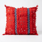 Red Sequin Moroccan pillow cover, detail photo 3