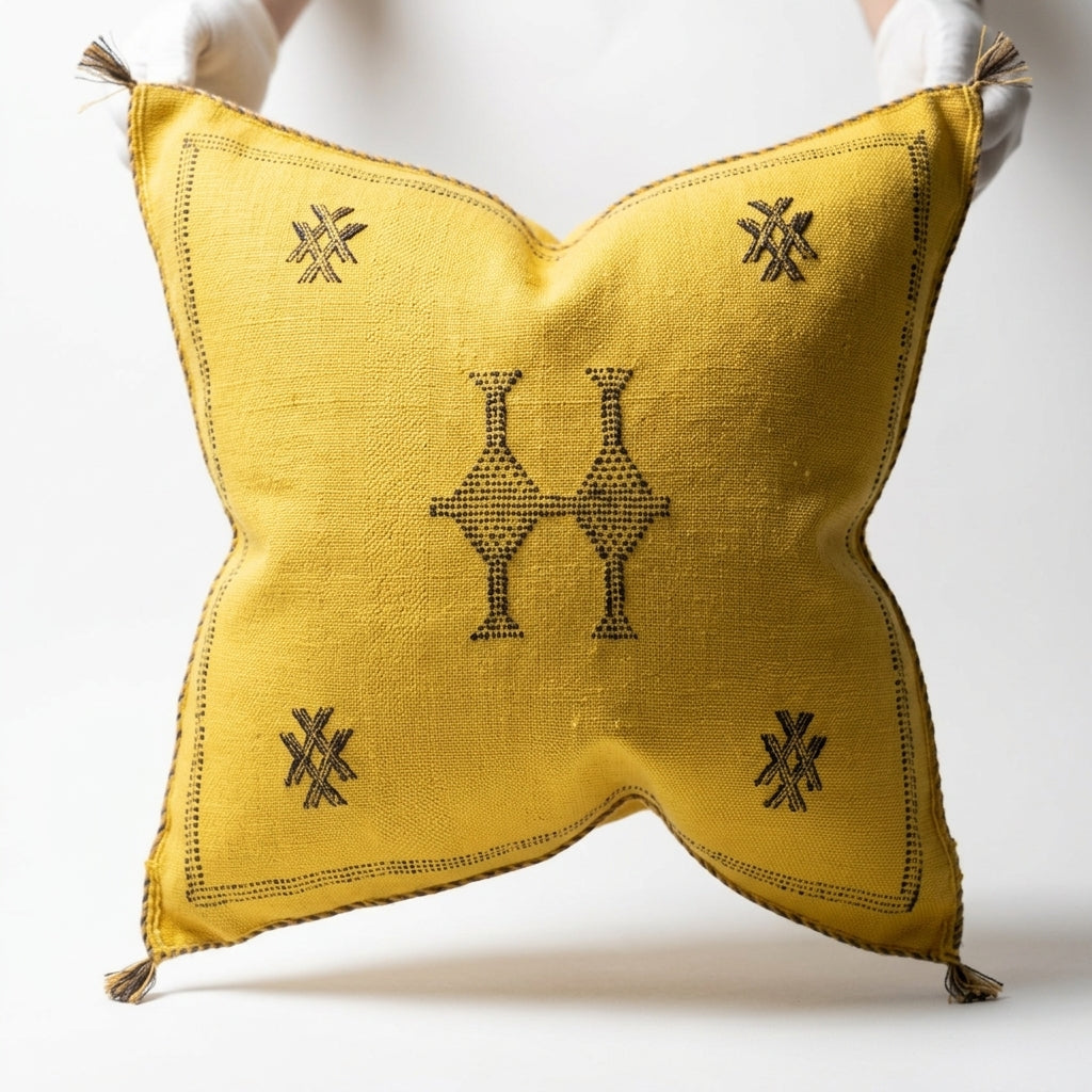 Golden Moroccan sabra pillow