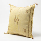 Pale yellow Moroccan sabra pillow