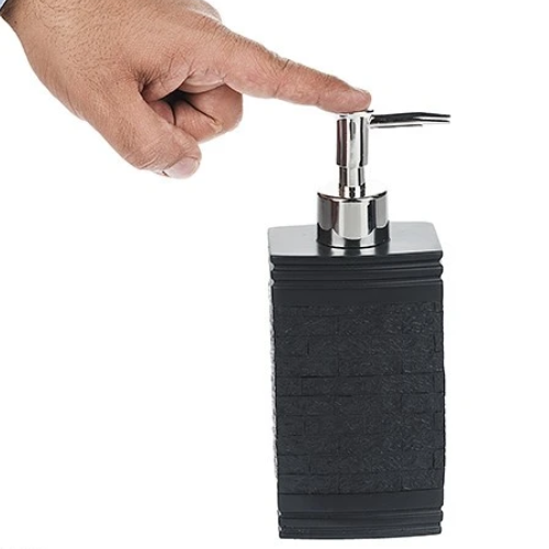 Black Textured Bathroom Set | Premium Bathroom Accessories