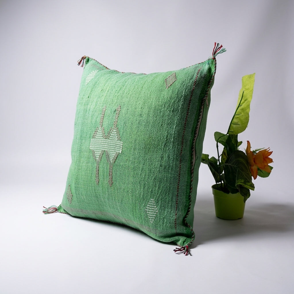 Emerald Moroccan sabra pillow