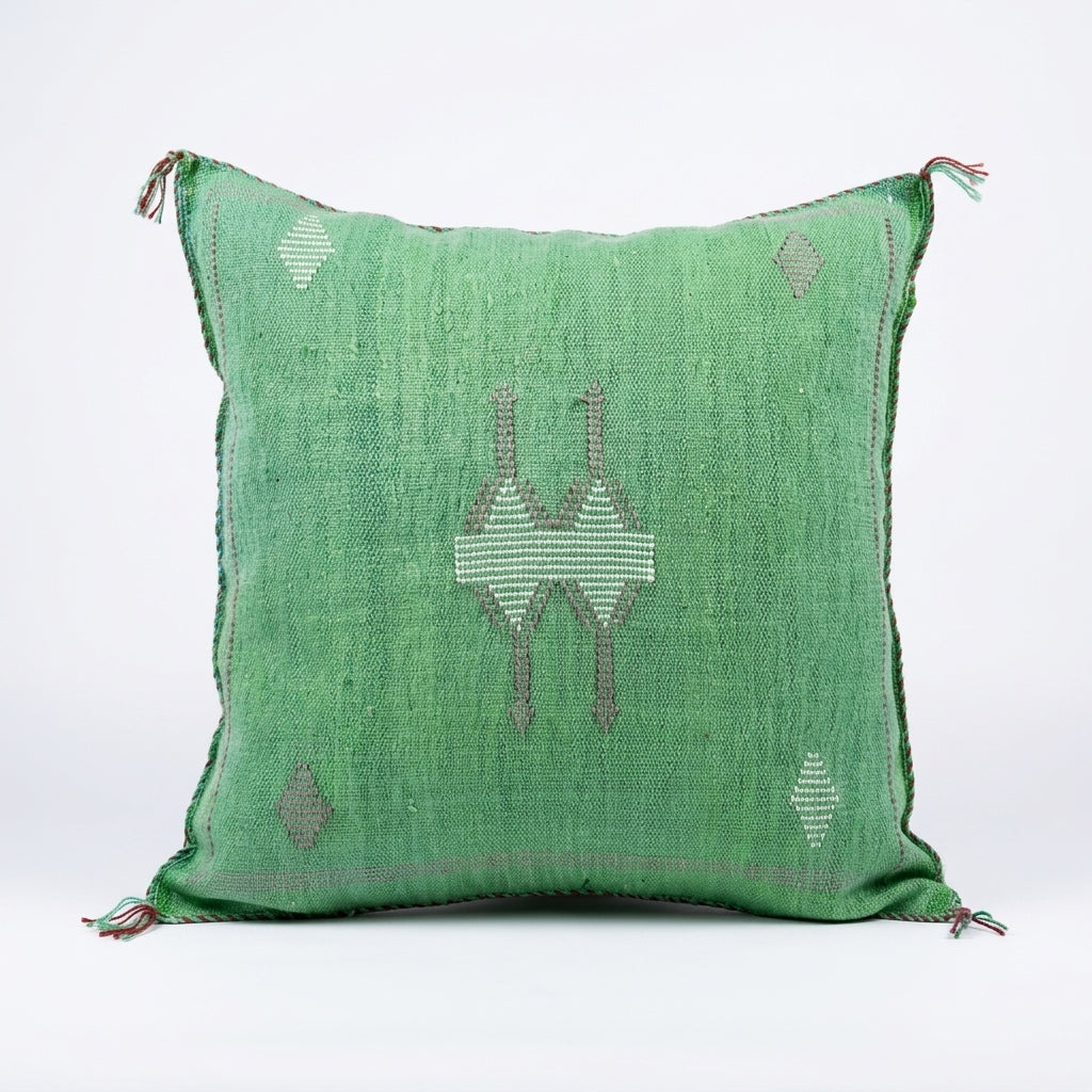Emerald Moroccan sabra pillow