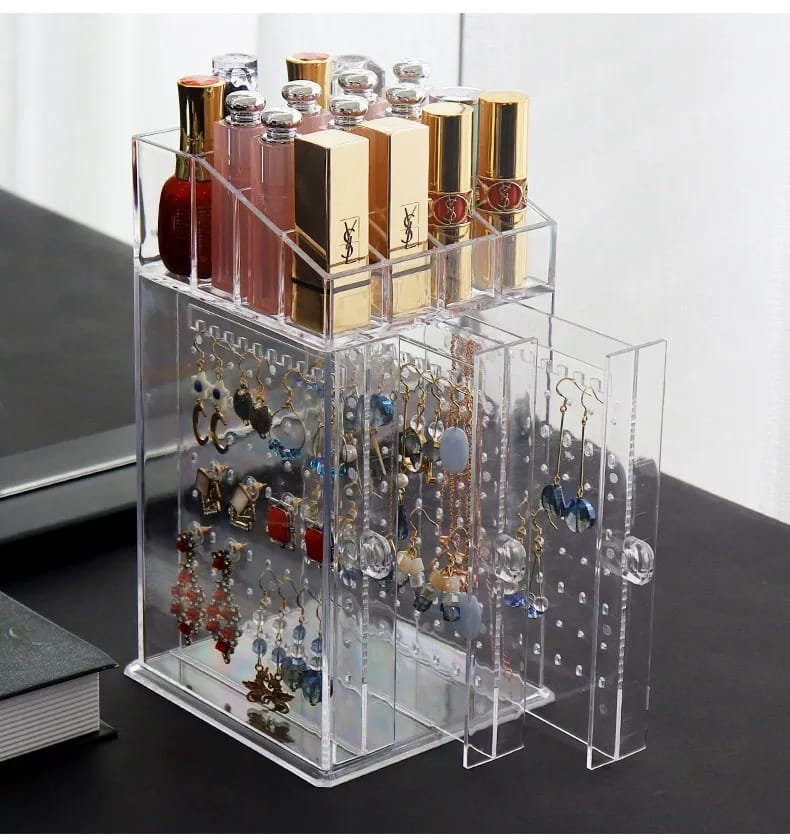 Earrings Organizer with Lipstick Box
