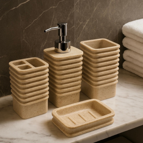 Tumid Style Porcelain Bath Set