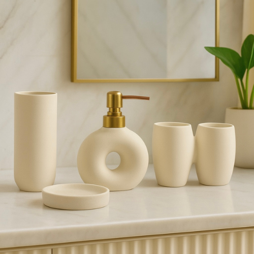 Terramoza Ceramic Bathroom Accessory Set