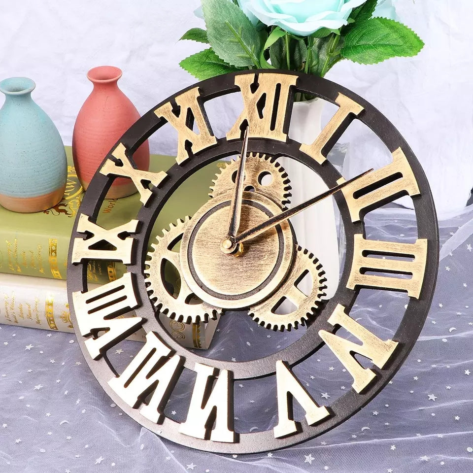 industrial gear wall clock
