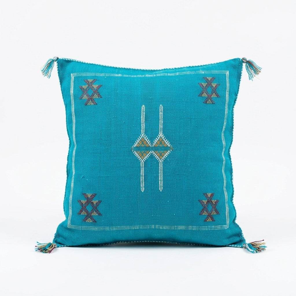 Turquoise Moroccan sabra pillow