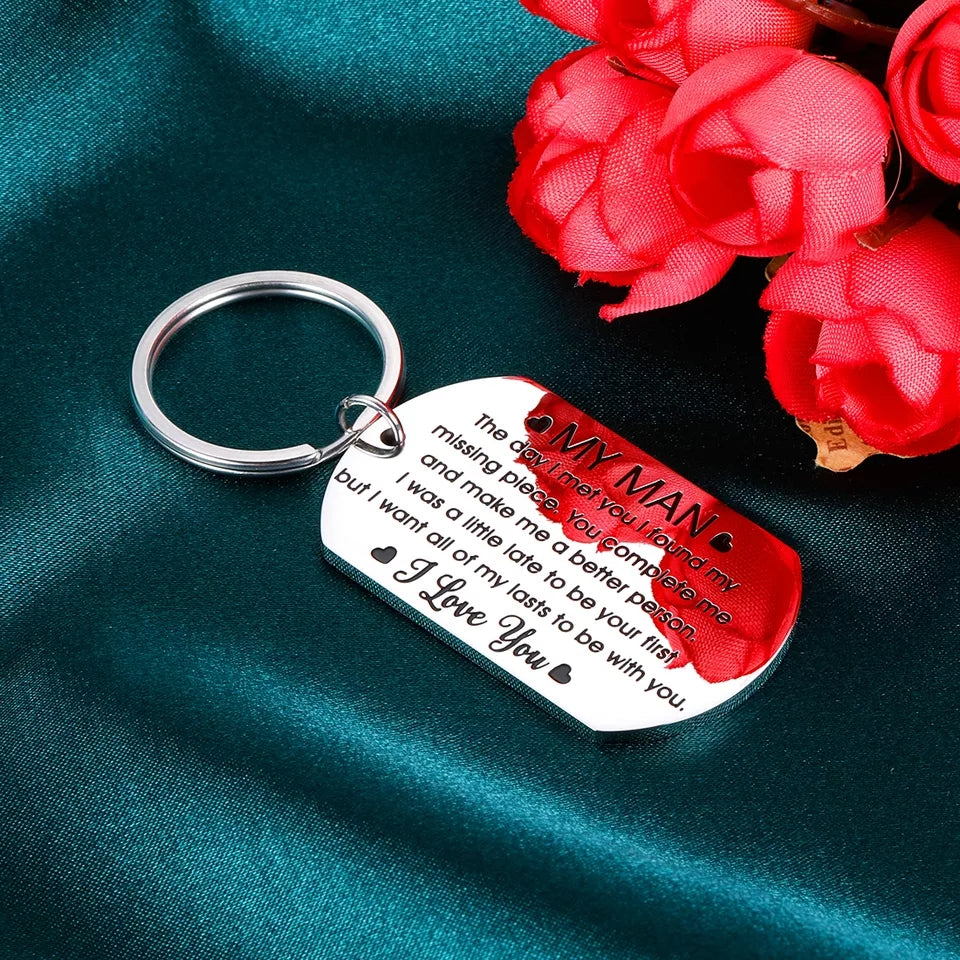 My Man Metal Keychain