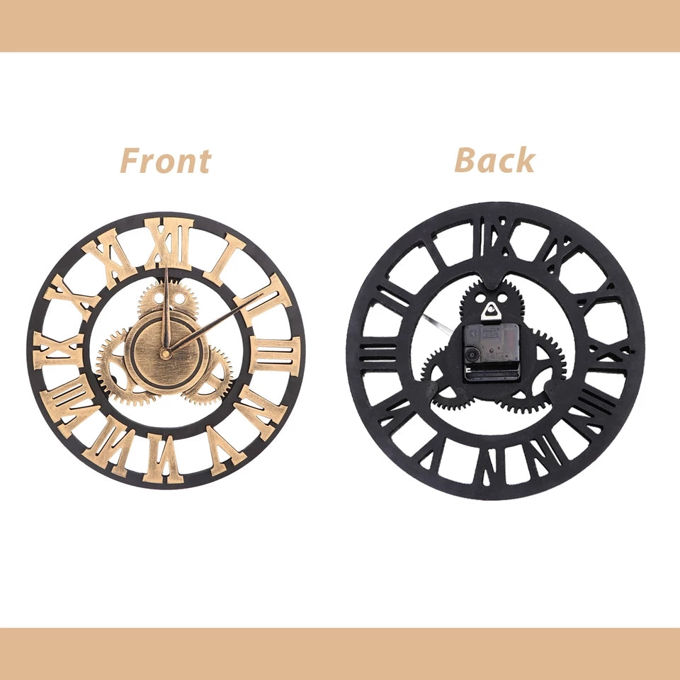 industrial gear wall clock