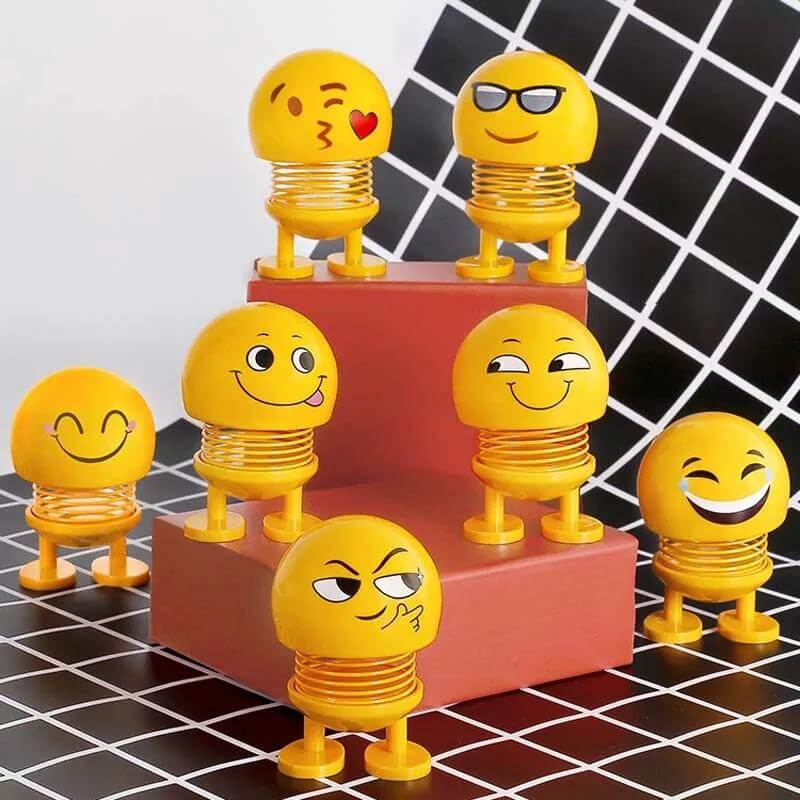 Emoji Dancing Head Doll Car Ornaments