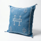 Denim blue Moroccan sabra pillow