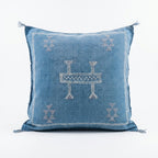 Denim blue Moroccan sabra pillow