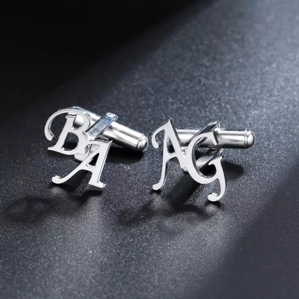 Name initials Mens Studs