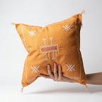 Pumpkin orange Moroccan sabra pillow