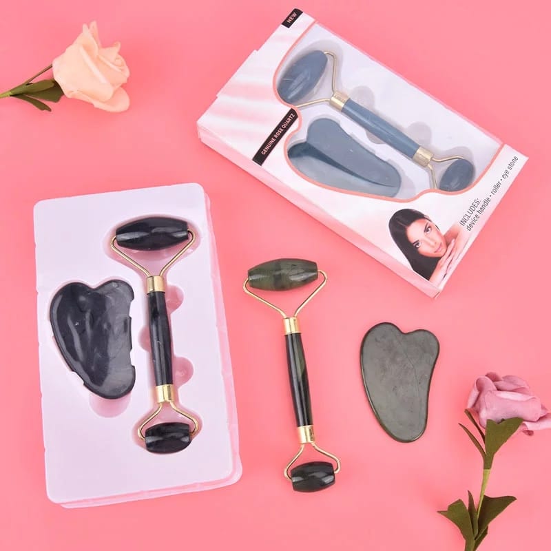 Jade Roller with Stone - Massage Roller