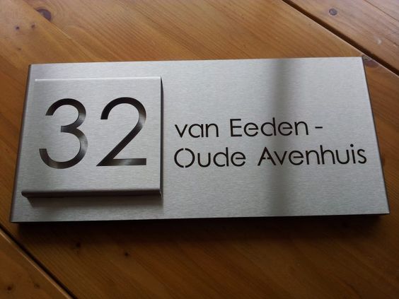 White Acrylic house Name plate for Appartment