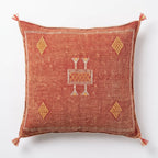 Brick red Moroccan sabra pillow