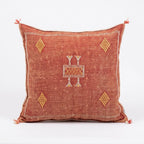 Brick red Moroccan sabra pillow