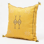 Golden yellow Moroccan sabra pillow