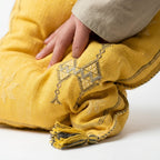 Golden yellow Moroccan sabra pillow