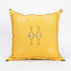 Golden yellow Moroccan sabra pillow