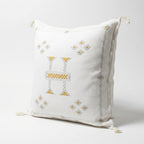 Ivory Moroccan sabra cactus silk pillow cover, 50x50 cm