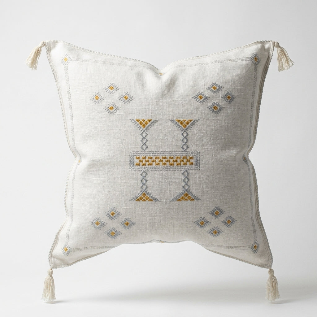 Ivory Moroccan sabra pillow