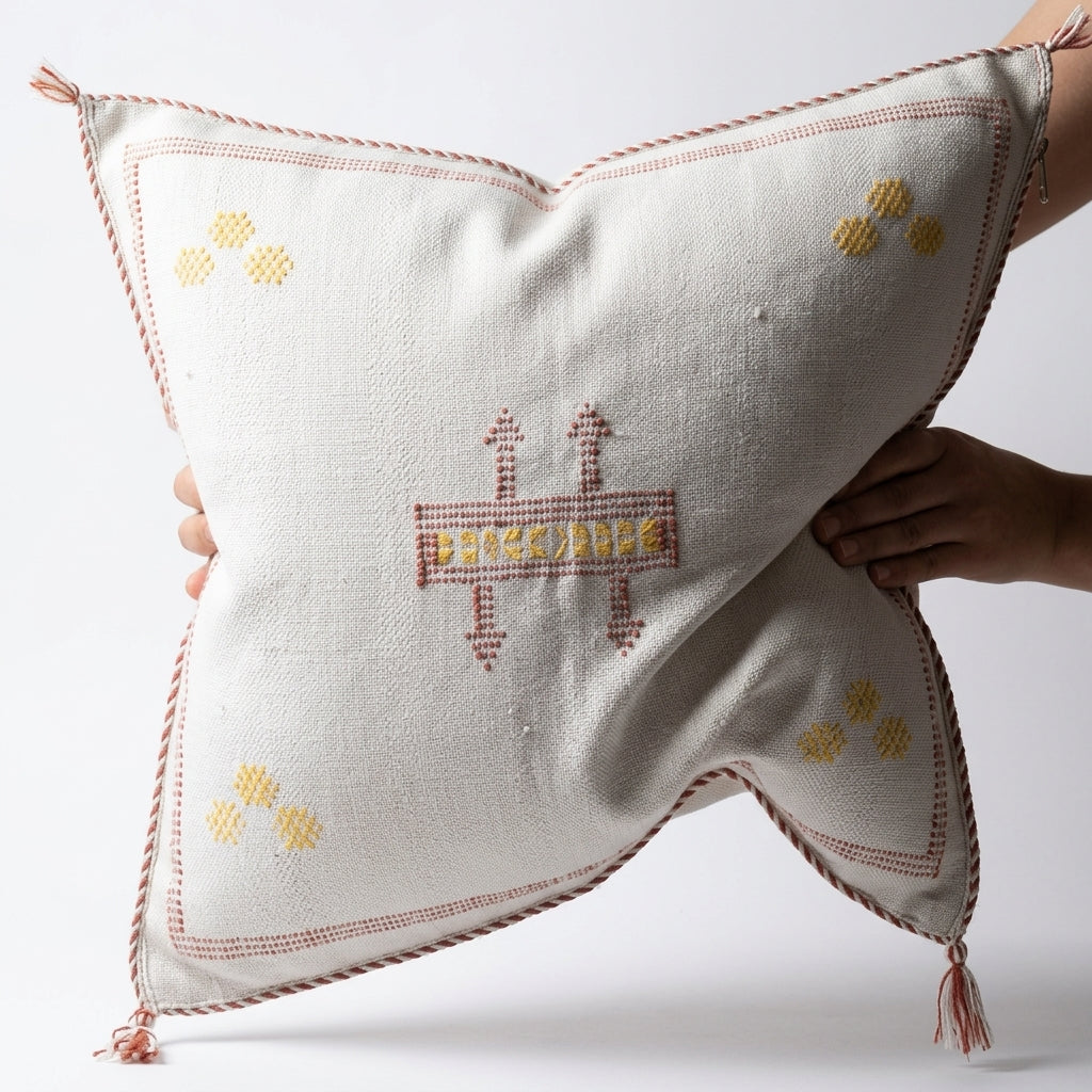 Cream Moroccan sabra pillow