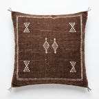 Chocolate brown Moroccan sabra pillow