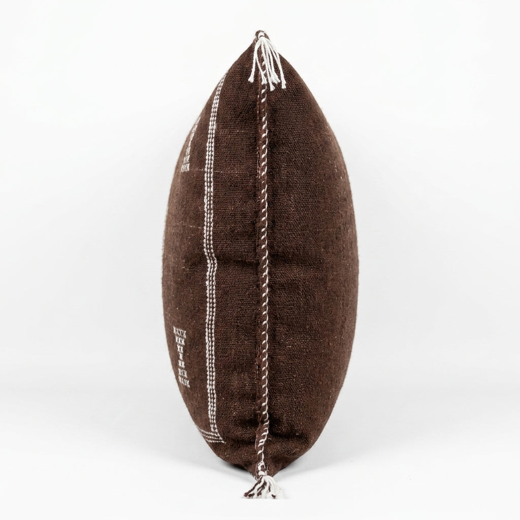 Chocolate brown Moroccan sabra pillow