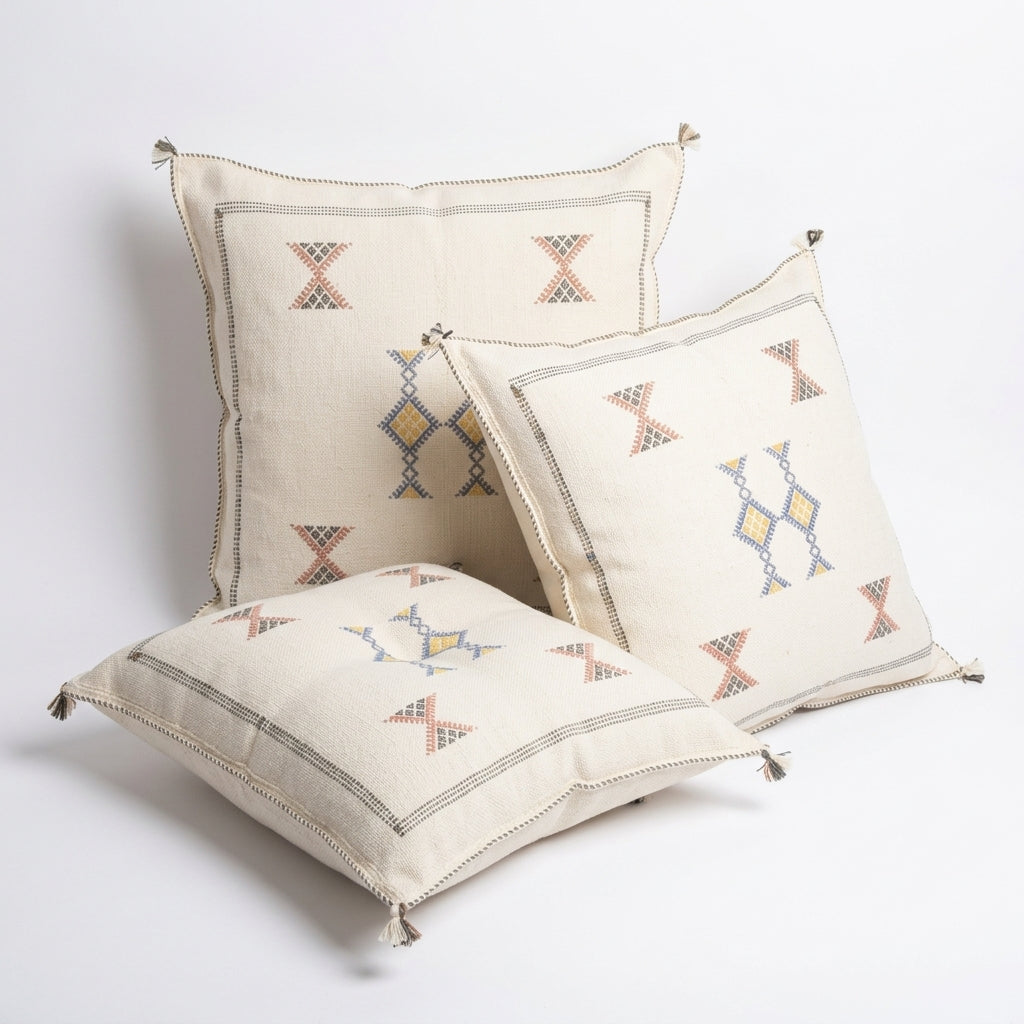 Ivory Moroccan sabra pillow