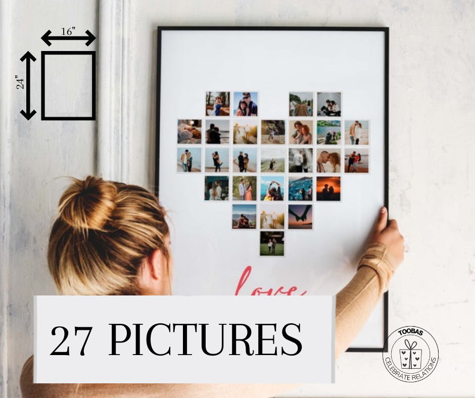 Heart Shape Collage Picture Frame for Room