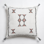 Ivory Moroccan sabra cactus silk pillow cover, 50x50 cm