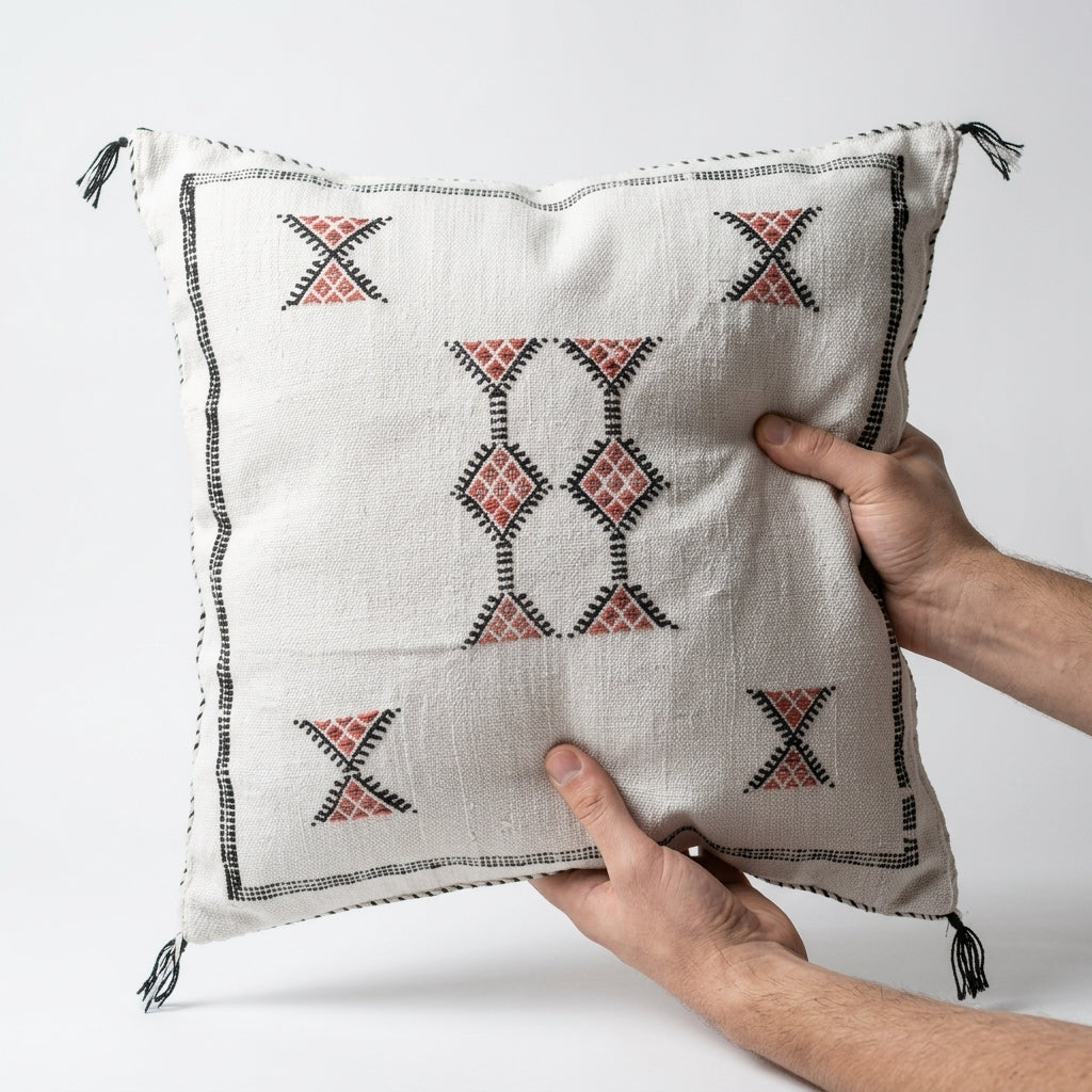 Ivory Moroccan sabra pillow