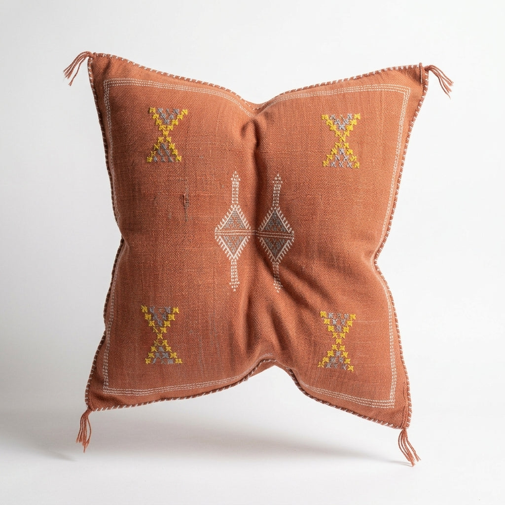 Rust Moroccan sabra pillow