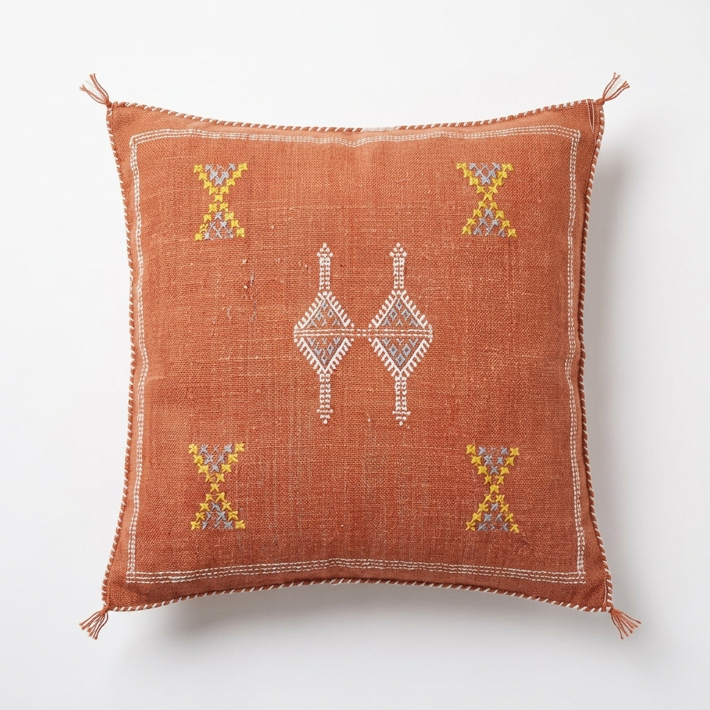 Rust Moroccan sabra pillow
