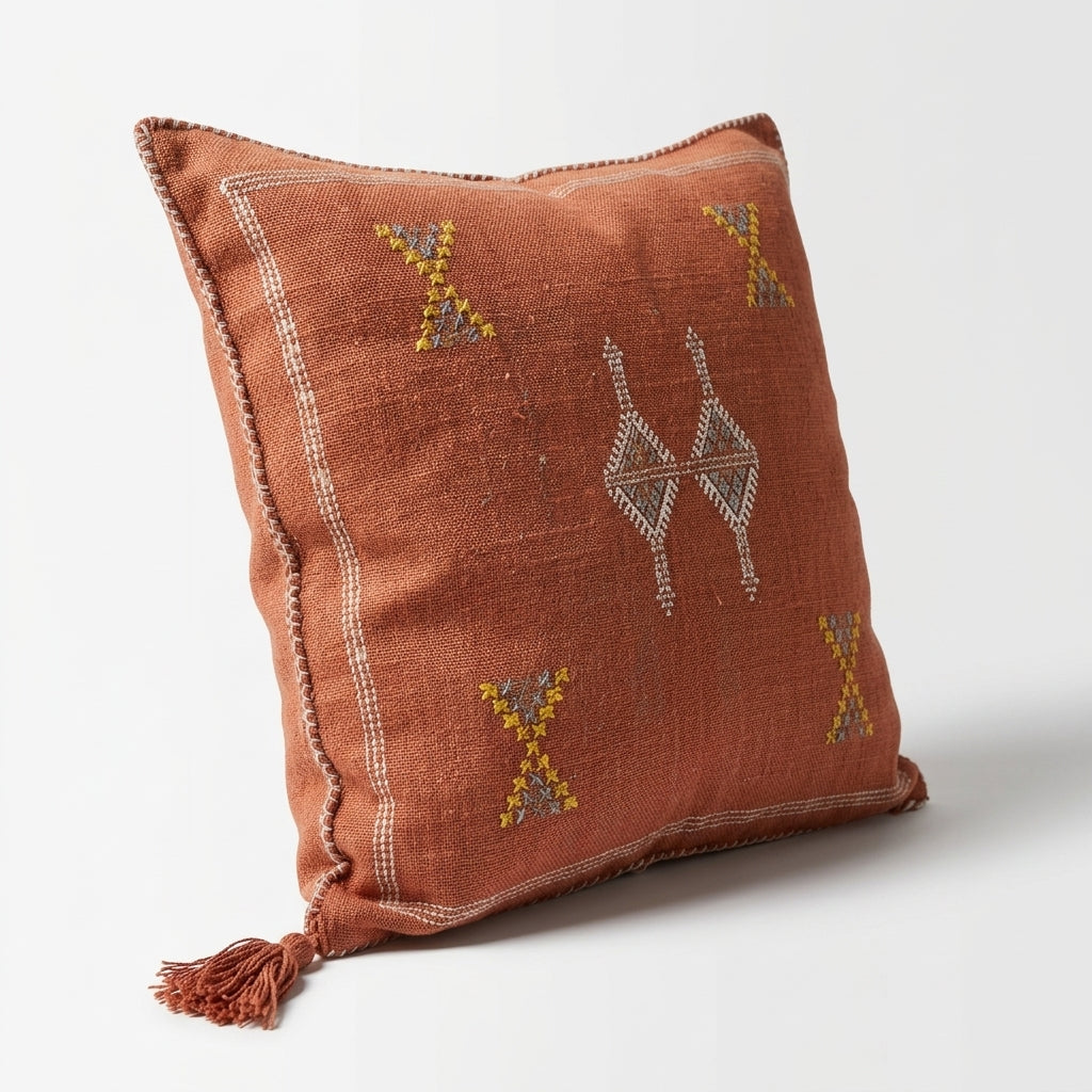 Rust Moroccan sabra pillow