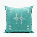 Teal Moroccan sabra pillow
